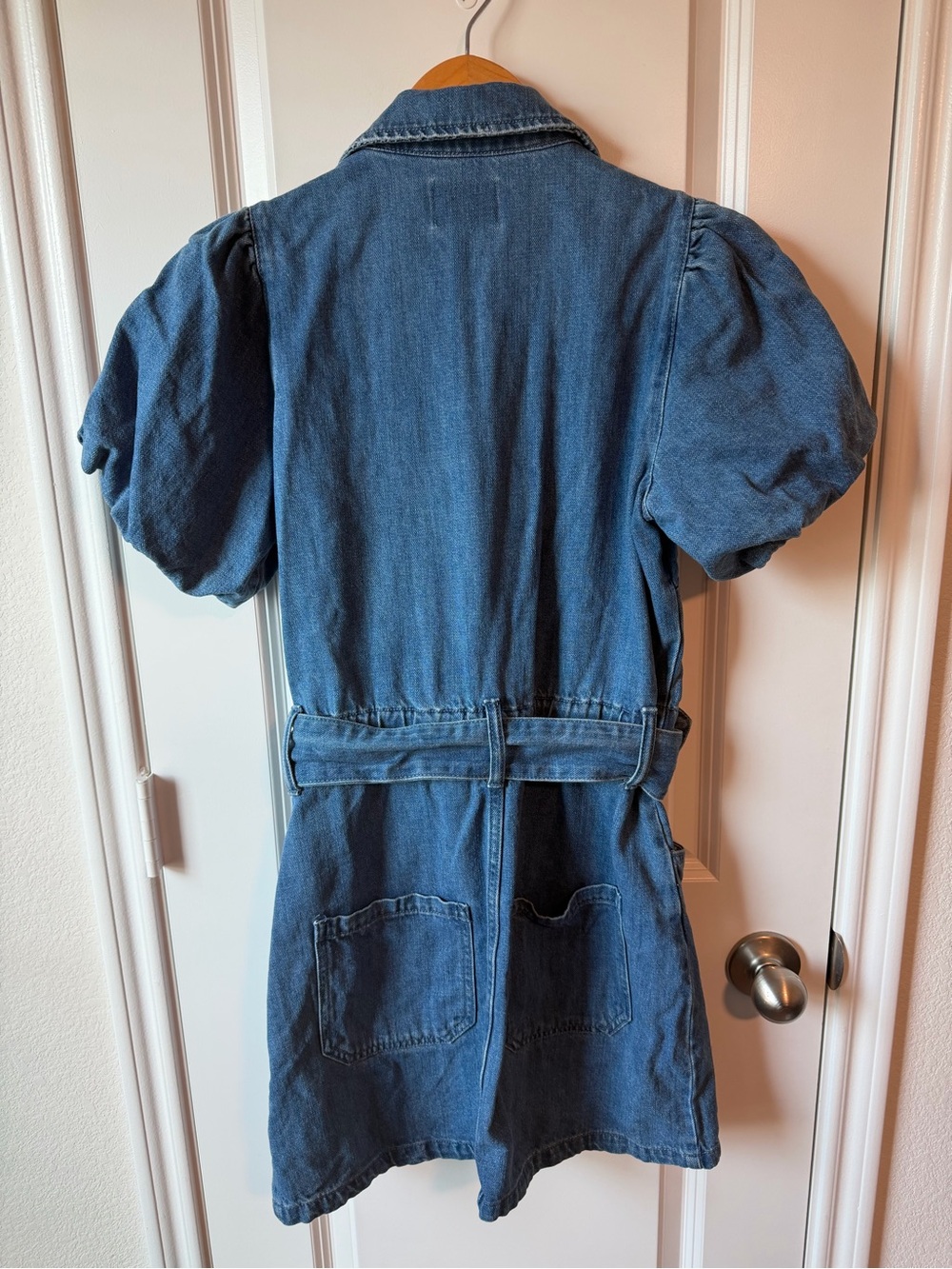 Show Me Your Mumu Oxford Denim Mini Dress in Stormy Blue - Picture 4 of 6